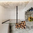 AICA SANITAIRE - AICA paroi de douche 70x200cm paroi de douche à l'italienne en 8mm verre anticalcaire style moderne avec barre de fixation noire 140cm - vignette