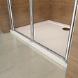 AICA SANITAIRE - Porte de douche battante 90x187cm porte de douche pivotante à 180°, en verre 6mm anticalcaire, installation en niche - vignette
