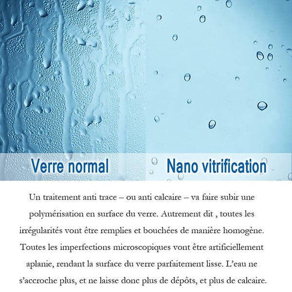 AICA SANITAIRE - Paroi de douche 80x200cm verre 10mm avec barre de fixation 90cm Pince renforcée, AICA paroi de douche à l'italienne en verre securit anticalcaire - large