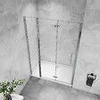 AICA SANITAIRE - AICA porte de douche pivotante 110x185cm en 6mm verre anticalcaire porte de douche pliante avec un élément fixe - vignette