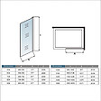 AICA SANITAIRE - Paroi de douche 150x200cm en Noir mat, AICA paroi de douche italienne en verre 8mm anticalcaire, sans barre de fixation - vignette