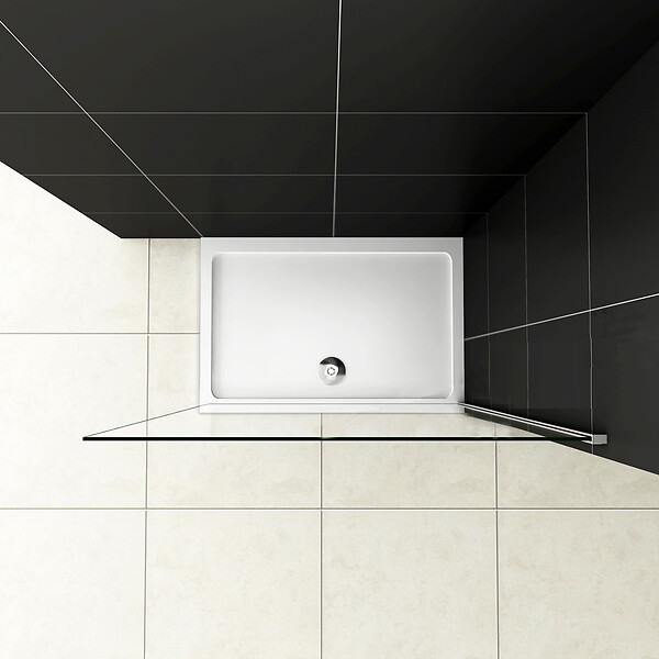 AICA SANITAIRE - AICA paroi de douche 110x200cm en 8mm verre anticalcaire paroi de douche à l'italienne - large