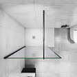 AICA SANITAIRE - AICA paroi de douche noire 80x200cm paroi de douche à l'italienne en 8mm verre anticalcaire avec barre de fixation noire extensible en cylindrique - vignette