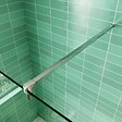 AICA SANITAIRE - AICA paroi de douche 70x200cm avec retour pivotant 50x200cm en 8mm verre securit, paroi de douche à l'italienne avec une barre de fixation carrée 90cm - vignette