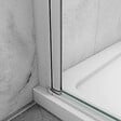 AICA SANITAIRE - AICA porte de douche battante 120x180cm profilé blanc en 5mm verre anticalcaire porte de douche Hauteur 180cm Installation en niche - vignette