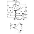 GROHE - Mitigeur de lavabo avec bonde H 30 cm bec courbé - Concetto - 32629002 - Taille L - vignette