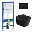 GEBERIT - Pack WC bati-support Geberit + WC sans bride Swiss Aqua Technologies + abattant SoftClose + plaque (SBLINFIGEB7) - vignette