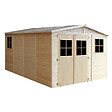 TIMBELA - Abri de Jardin en Bois - H226x324x416 cm / 12 m² - M336 - vignette
