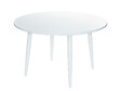 JARDILINE - Table de jardin en aluminium ronde coloris blanc Capri - 6 places - Jardiline - vignette