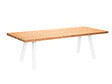 JARDILINE - Ensemble table de jardin en teck Seychelles + 2 bancs en teck - Jardiline - vignette