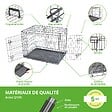 PAITSY - Cage pour chien FortressooL, caisse de transport pour chien moyen 90x60x67cm, pliable, 2 portes, plateau amovible, utilisation interieur, Paitsy - vignette