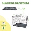 PAITSY - Cage pour chien Fortressoo3XL, caisse de transport pour grand chien 137x94x114cm, pliable, 2 portes, plateau amovible, utilisation interieur, Paitsy - vignette