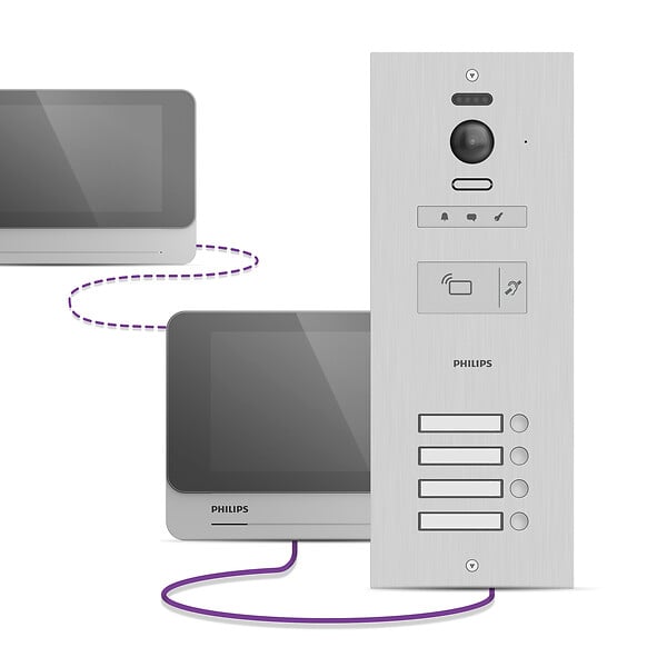 PHILIPS - Platine de rue pro 4 noms - WelcomeHive 2 - Philips - 531062 - - large