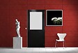 GD MENUISERIES - Bloc Porte Athena Noir H204 x L73 cm Côte Tableau P.Droit - vignette
