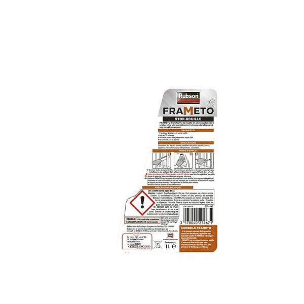 RUBSON - Protection antirouille extérieur / intérieur Frameto RUBSON, noir, 1 l - large