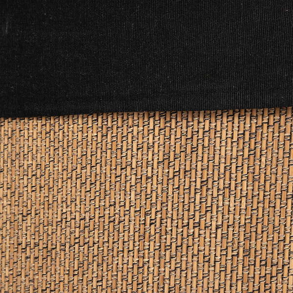 5 FIVE SIMPLY SMART - Panier à linge d'angle 48L en Bambou et tissu Noir H 50 cm - large
