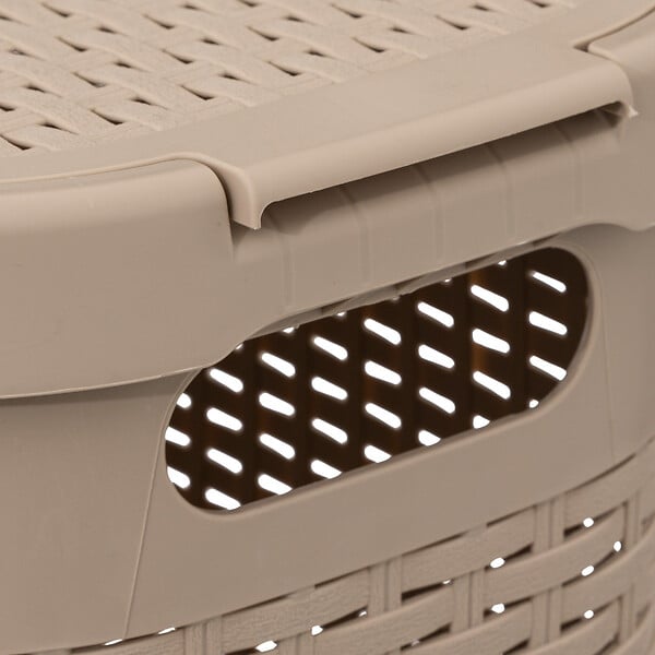 5 FIVE SIMPLY SMART - Panier à linge 40L en Polypropylène Beige Lin - large
