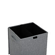 5 FIVE SIMPLY SMART - Panier à linge Gris 74L avec 2 compartiments H 60 cm - vignette