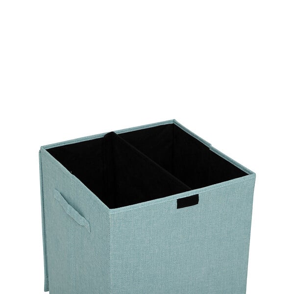 5 FIVE SIMPLY SMART - Panier à linge Bleu clair 74L avec 2 compartiments H 60 cm - large