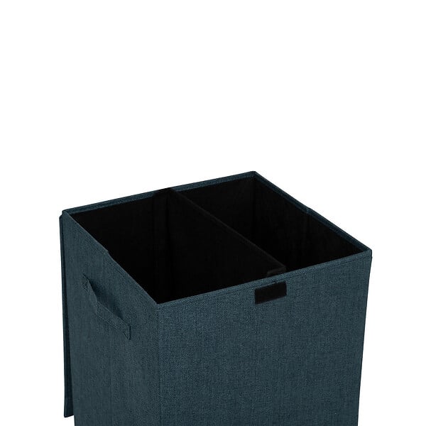 5 FIVE SIMPLY SMART - Panier à linge Bleu foncé 74L avec 2 compartiments H 60 cm - large