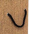 5 FIVE SIMPLY SMART - Panier à linge 100L en Bambou et tissu Noir avec 2 compartiments H 63 cm - vignette