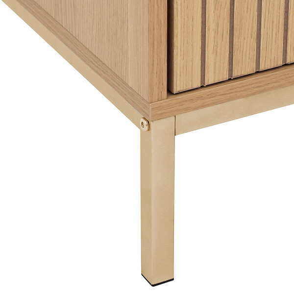 5 FIVE SIMPLY SMART - Table d'appoint Table de chevet 2 tiroirs H 52.5 cm - Naturel - large