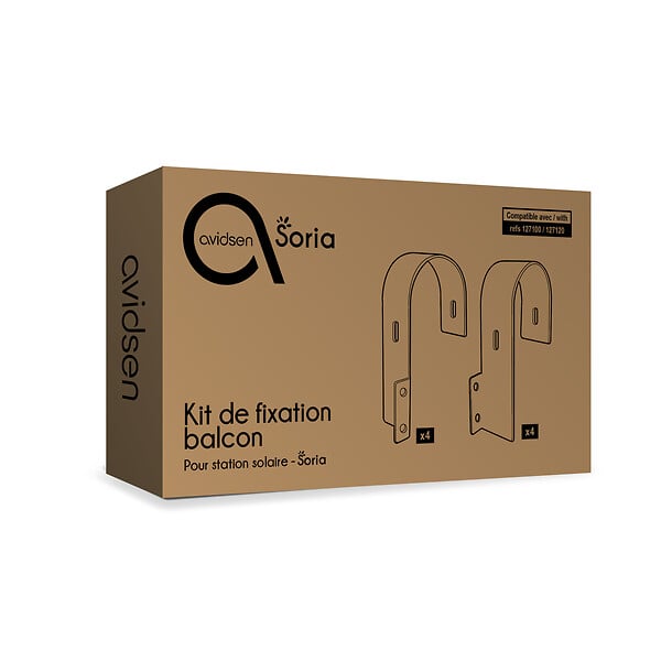 AVIDSEN - Kit de fixation balcon pour kit solaire Soria - 127126 - Avidsen - Produit Neuf - large