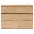 ID MARKET - Commode 6 tiroirs TOMI 110 cm bois façon hêtre - vignette
