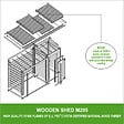 TIMBELA - Abri de jardin+ Chalet pour vélos - 344 x 130 cm - 2,54 m2+1,1 m2 - TIMBELA M205 - vignette