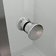 AICA SANITAIRE - AICA cabine de douche pliante 100x80x185cm, porte de douche pliante 100cm avec une paroi de douche fixe, verre de sécurité et transparent - vignette