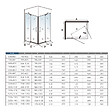 AICA SANITAIRE - AICA cabine de douche Noire 80x80x195cm cabine de douche battante l'accès d'angle en 8mm verre anticalcaire - vignette