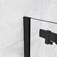 AICA SANITAIRE - AICA cabine de douche coulissante 100x80x200cm porte de douche + paroi latérale Hauteur 200cm En 8mm verre anticalcaire profilé noir mat - vignette