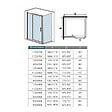 AICA SANITAIRE - AICA cabine de douche coulissante 140x80x195cm porte de douche avec l'amortisseur 140cm cabine de douche Noire en 8mm verre anticalcaire - vignette