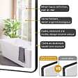 AICA SANITAIRE - AICA miroir de salle de bain LED 70x50cm avec cadre noir, tricolore + anti-buée + mémoire + gradation infinie - vignette