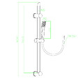 ESSEBAGNO - Quartos ensemble de douche chromé 3 pièces - vignette