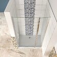 AICA SANITAIRE - AICA Porte de douche pivotante en 6mm verre securit anticalcaire porte de douche 100cm avec 1 élément fixe Hauteur 187cm - vignette