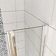 AICA SANITAIRE - AICA Porte de douche pivotante en 6mm verre securit anticalcaire porte de douche 100cm avec 1 élément fixe Hauteur 187cm - vignette