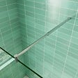 AICA SANITAIRE - AICA paroi de douche 70x200cm avec retour pivotant 50x200cm en 8mm verre securit, paroi de douche à l'italienne avec une barre de fixation 70-120cm en cylindrique - vignette
