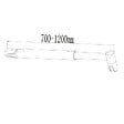 AICA SANITAIRE - Aica Paroi De Douche 140x200cm Paroi De Douche à L'italienne En 8mm Verre Anticalcaire Style Moderne Avec Barre De Fixation Extensible Noire 70-120cm - vignette