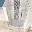 AICA SANITAIRE - AICA Porte de douche pivotante en 6mm verre securit anticalcaire porte de douche 120cm avec 1 élément fixe Hauteur 187cm - vignette