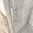 AICA SANITAIRE - AICA Porte de douche pivotante en 6mm verre securit anticalcaire porte de douche 120cm avec 1 élément fixe Hauteur 187cm - vignette