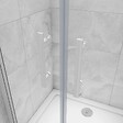AICA SANITAIRE - AICA porte de douche battante 100x180cm profilé blanc en 5mm verre anticalcaire porte de douche Hauteur 180cm Installation en niche - vignette