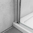 AICA SANITAIRE - AICA porte de douche pivotante 100x195cm porte de douche pliante avec un élément fixe en 6mm verre anticalcaire - vignette