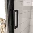 AICA SANITAIRE - AICA porte de douche noire 100x195cm porte de douche avec l'amortisseur porte de douche coulissante en 8mm verre anticalcaire - vignette