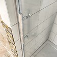 AICA SANITAIRE - AICA Porte de douche pivotante en 6mm verre securit anticalcaire porte de douche 110cm avec 1 élément fixe Hauteur 187cm - vignette