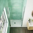 AICA SANITAIRE - AICA porte de douche 80x180cm porte de douche pivotante en niche 5mm verre anticalcaire porte de douche hauteur 180 cm - vignette