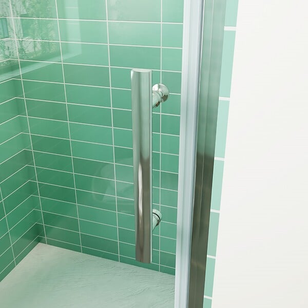 AICA SANITAIRE - AICA porte de douche 80x180cm porte de douche pivotante en niche 5mm verre anticalcaire porte de douche hauteur 180 cm - large