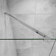 AICA SANITAIRE - Paroi de douche 80x200cm verre 10mm avec barre de fixation 90cm Pince renforcée, AICA paroi de douche à l'italienne en verre securit anticalcaire - vignette