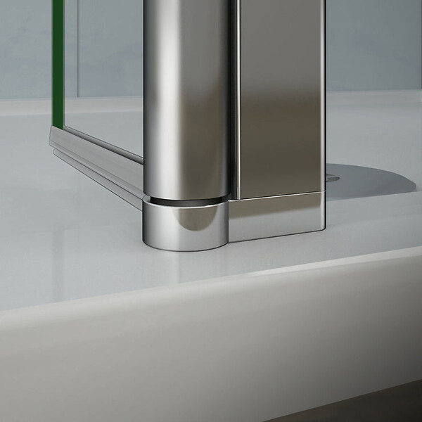 AICA SANITAIRE - Volet pivotant seul 40x200cm pour paroi de douche italienne en verre 8mm, retour pivotant à 180°, verre anticalcaire - large