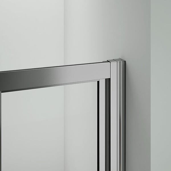 AICA SANITAIRE - AICA porte de douche 90x185cm pliante en verre sécurit clair,installation en niche - large
